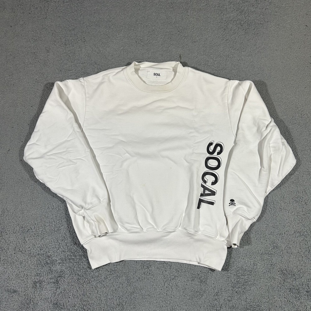 SoulCycle Women Large White Crewneck Sweatshirt SoCal Graphic Print Pullover